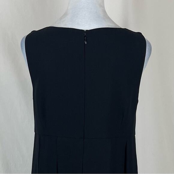 CAbi Black Detached Pleated Office To Date Night Neutral Dress NWOT Size 8 - Picture 6 of 11